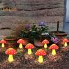 Mushroom Solar Light Soft Glow Automatic Charging Easy To Install Outdoor Waterproof Solar Lamp Garden Decoration