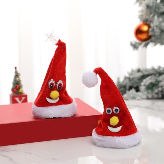 Electric Christmas Tree Swing Santa Hat Battery Powered Festive Decoration Swinging Dancing Tree for Table