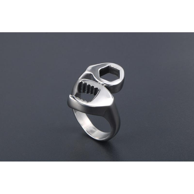 Персонализированное комбинированное кольцо с винтом в стиле панк. Модное мужское кольцо из титановой стали в стиле рок.