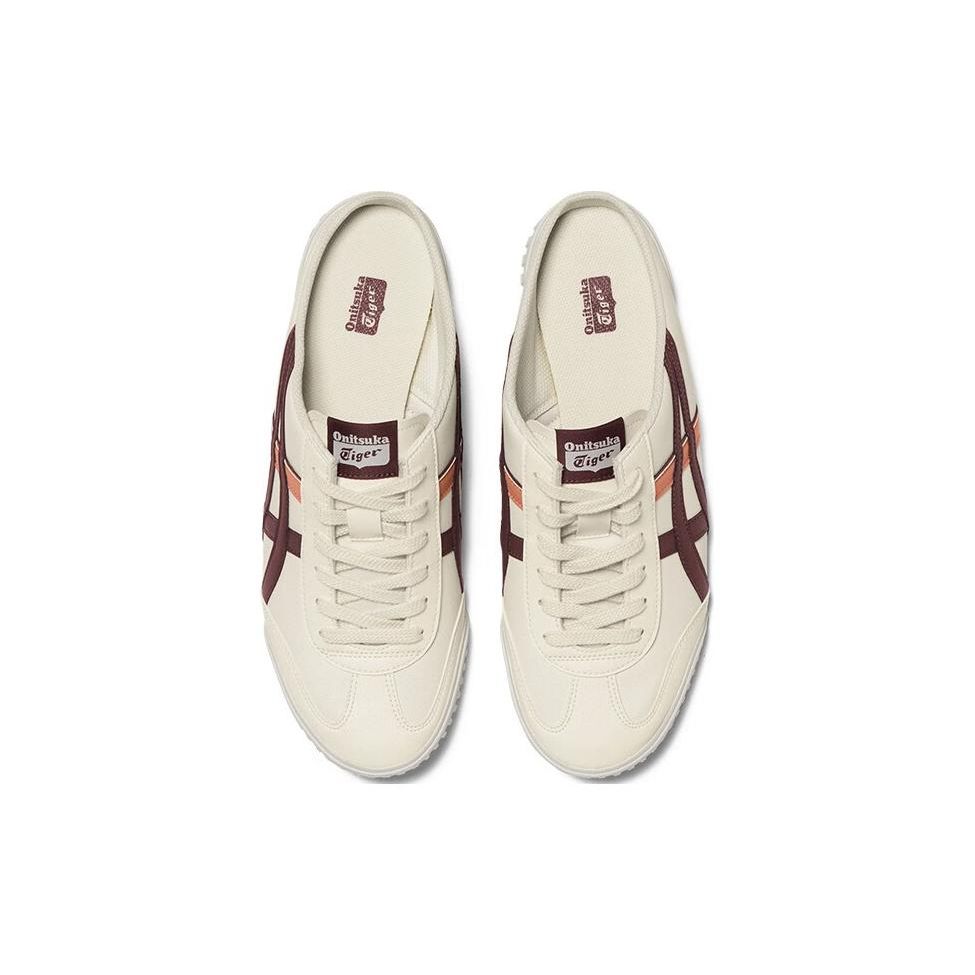 ONITSUKA TIGER Machuation Sabot Non-Slip Wear-Resistant Low-Top Skate Shoes Women Sneaker Beige Red 1183C012-103