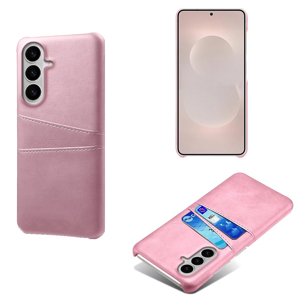 For Samsung Galaxy S26+ Case Dual Card Slots PU Leather + Hard PC Phone Cover