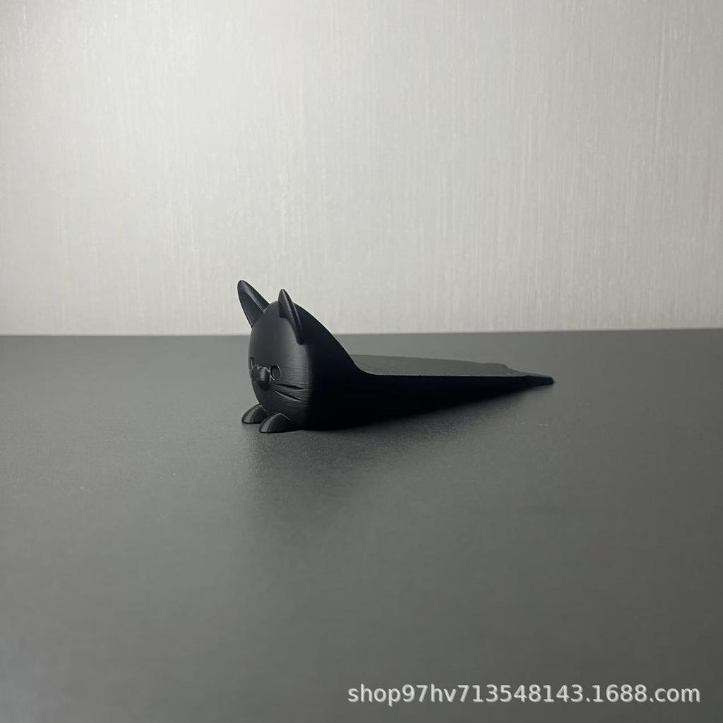 3D-печатный милый котенок-дверной стопор | Однотонный белый скандинавский креативный противоударный дверной клин
