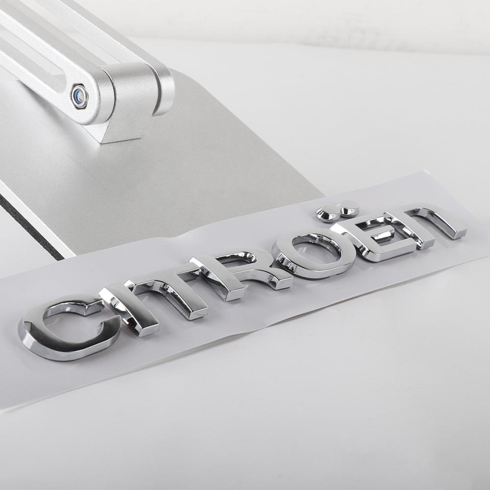 1PC ABS Car Letters Emblem Rear Trunk Logo Sticker For Citroen C4 C3 C5 C1 DS3 DS5 DS4 Jumper Berlingo Numero Auto Accessories