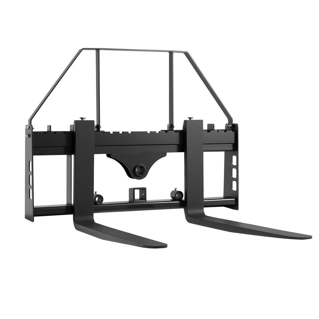 Skid Steer Pallet Forks, 1814 kg Rated Capacity, Pallet Fork Frame Attachment with 122 cm Pallet Forks Forklift Blades, 50.8 mm Hitch Receiver & Spear