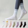 Женские весенне-летние влагопоглощающие и дышащие спортивные носки из чистого хлопка без косточек до середины икры