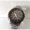 Б/у Мужские радиоуправляемые солнечные часы Casio Edifice Аналогово-цифровые с хронографом из нержавеющей стали