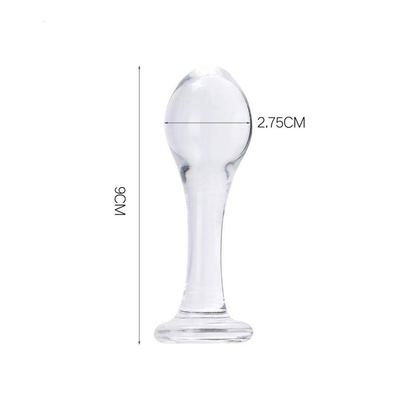 Кристально чистый стеклянный фаллоимитатор, анальные бусины, вилка, стимуляция точки G, женская мастурбация, секс-игрушки для взрослых для лесбиянок