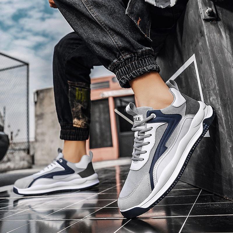 2025 осень новые мужские туфли спортивные повседневные туфли на шнуровке мягкая подошва нескользящие универсальные корейская версия кроссовок прилив