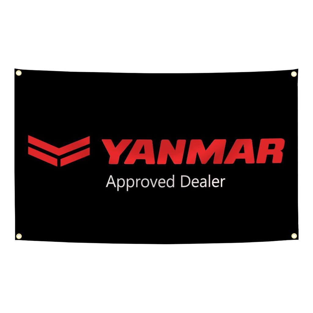 90X150 см Флаг-гобелен с механическим инструментом Yanmars Полиэстер Цифровая печать Баннер для гаража Настенное искусство Наружное украшение