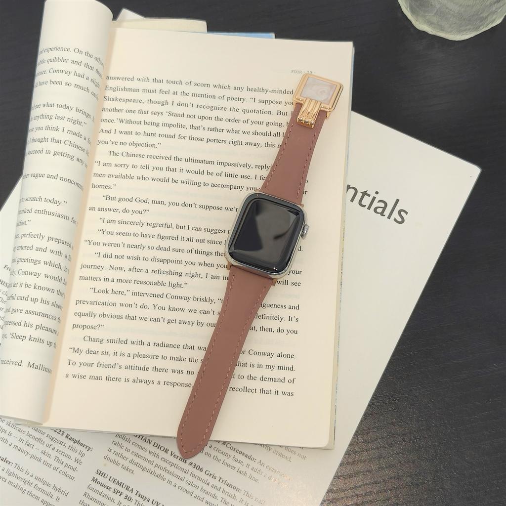 Женский роскошный кожаный ремешок для Apple Watch Serise11 42мм 46мм Малахитовый ремешок для Iwatch Serise10 9 8 7 6 5 4 Se 3 2 Элегантный браслет Ultra3 49мм