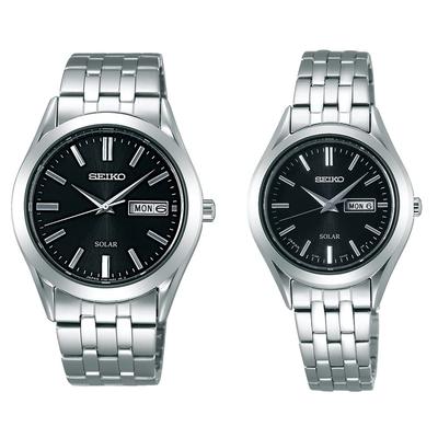 Seiko Solar Парный Набор Часов SBXP083 STPX031 День Дата