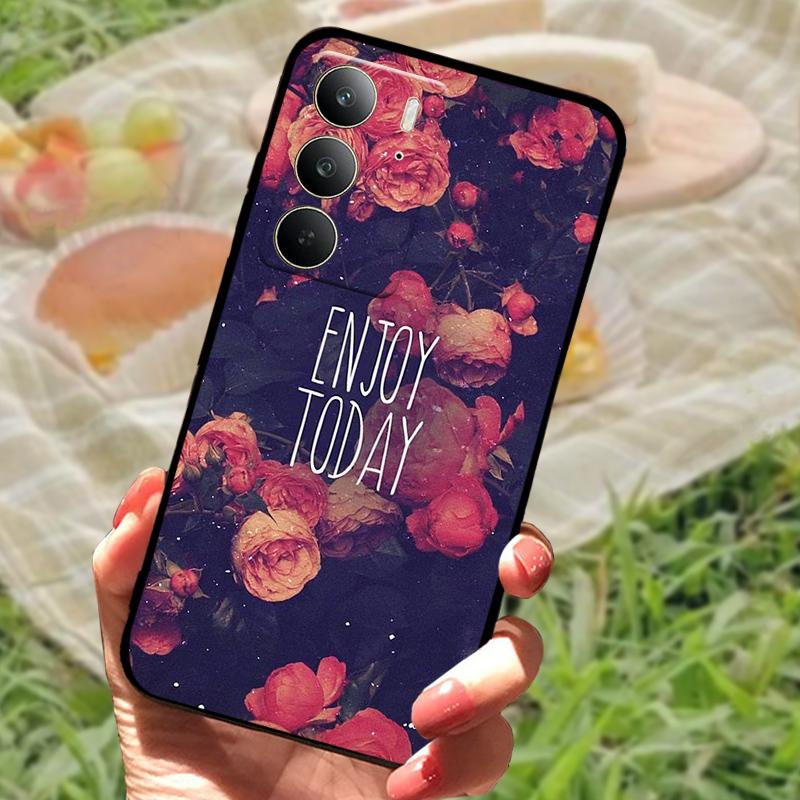 Чехол для Realme C75 Ударопрочный ТПУ Силиконовый Чехол для Телефона Для Oppo Realme C75 4G Fundas Бампер Чехол Модный Мягкий Защитный Корпус