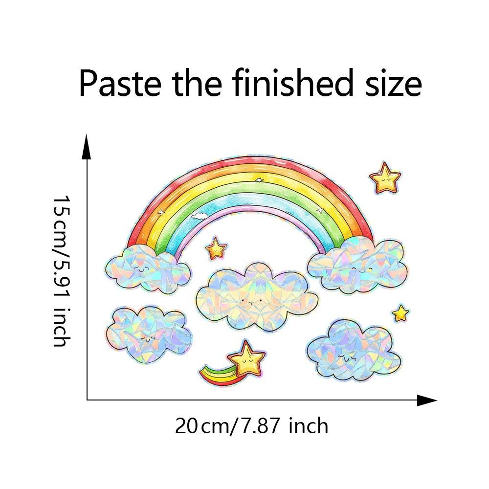 Rainbow Prisms Sun Flower Decals Colorful Glass Static Sticker Sun Catcher Window Stickers  Office