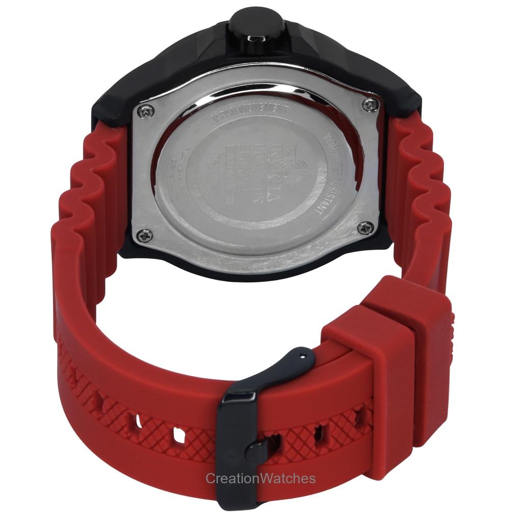 INVICTA Коалиционные силы силиконовый ремешок черный циферблат кварцевые 46393 100M мужские часы