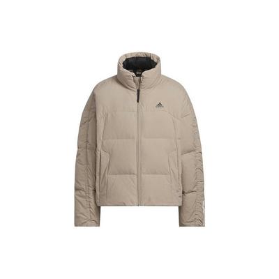 Повседневная уличная теплая пуховая куртка с воротником-стойкой, женская верхняя одежда, коричневая IL8939