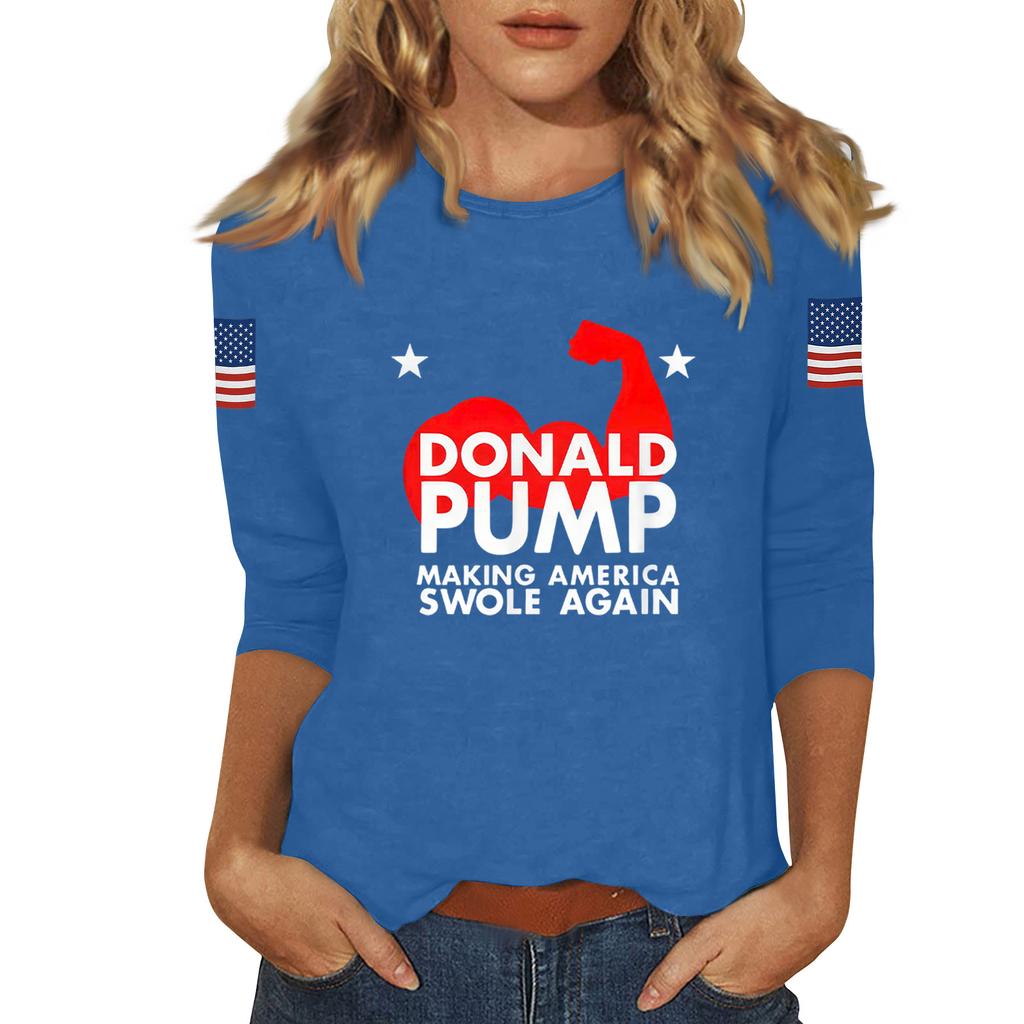 Женский повседневный модный сексуальный удобный топ с вырезом и рукавом три четверти