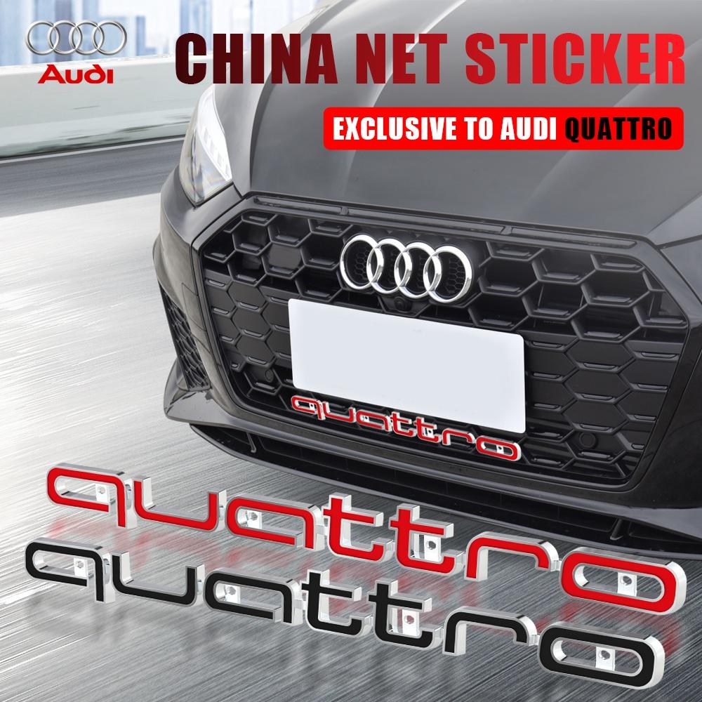 hot Quattro Emblem ABS Material Car Front Grille Badge Modified Accessories for hot S A3 A4 B8 8P 8V A6 C7 A5 Q5 B7 B6