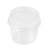 50Pcs 150/250ml Disposable Salad Cups Clear Plastic Round Shape Dessert Cups with Lid Leak-Proof with Lid
