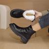 Fur Platform Ankle Snow Boots Winter Plush Warm Leather Shoes Brand 2025 Trend Retro Chelsea Cozy Walking Non Slip Botas Mujer