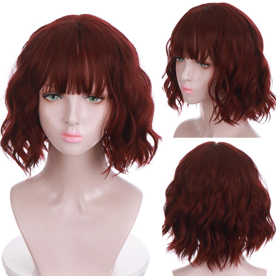 LUPU Короткий Ombre Черный Серый Вьющийся Волнистый Парик Косплей Вечеринка Ежедневный Синтетический Парик Для Женщин Высокотемпературный Волоконный Парик Волос