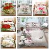 3D Classical Luxury Home Bedding Set Bedroom Romantic Love Rose Quilt Set Family Bedding Set King/Double Bed Family Decoration