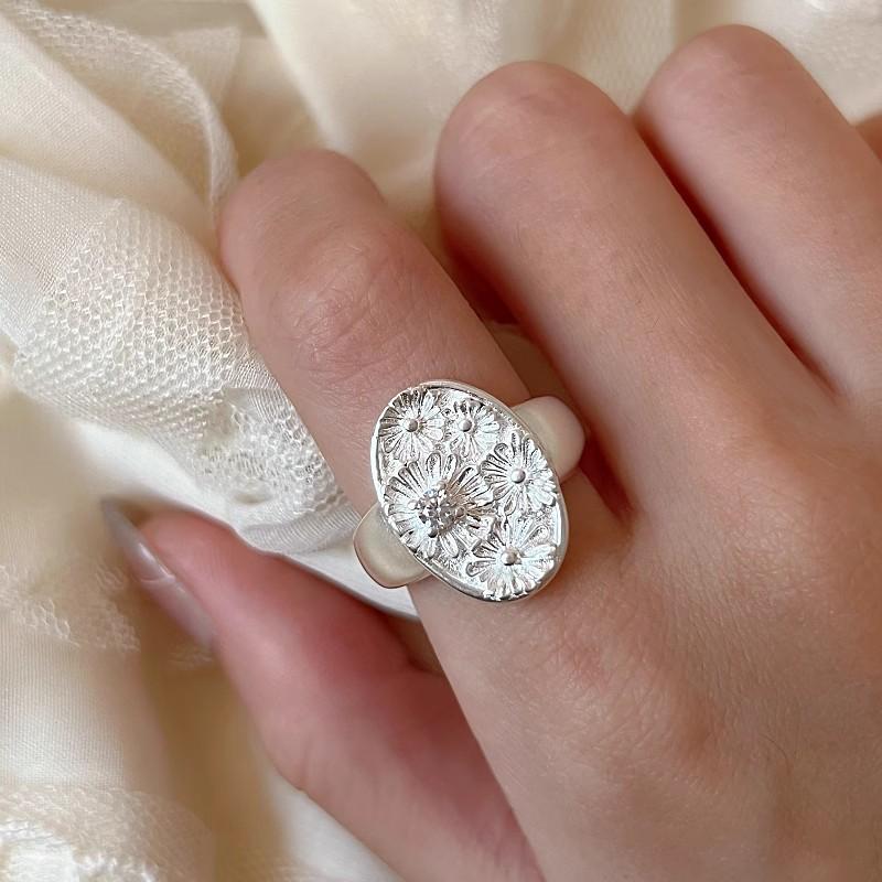 1 шт. Винтажные французские кольца-маргаритки для женщин и пар с уникальным дизайном, ювелирные изделия для вечеринок, подарки, предотвращающие аллергию