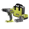 RYOBI - 18V ONE+ Drill-driver - 50 Nm - 500-1800 Rpm - 13 Mm Chuck + 1 2 Ah Battery, Charger &; Bag - R18DD3-120S