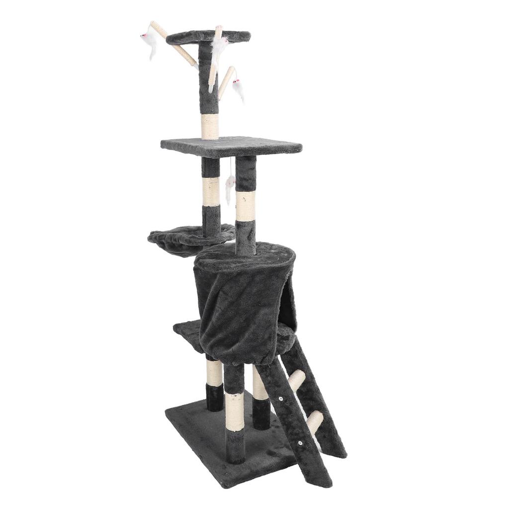 Башня для кошек на дереве с когтеточкой Многофункциональная многоуровневая башня для кошек с платформой для прыжков и
