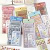 12 Sheet/set Minimalism Stationery Sticker Creative Design Number Letter Dot Scrapbook Journal Sticker DIY Decor Sticker