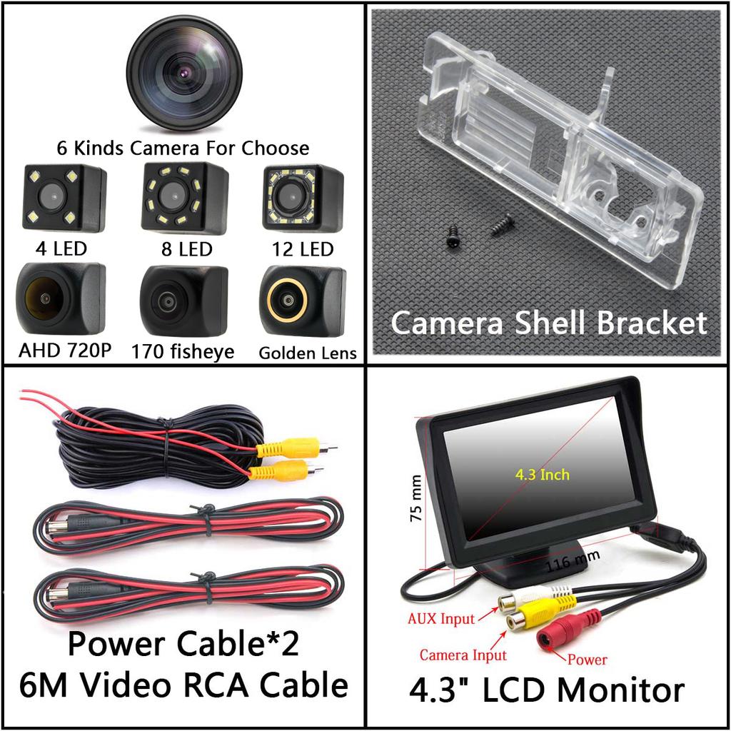 Fisheye 720P AHD Backup Reversing Rear View Camera For Renault Megane III Hatchback Laguna II III Hatchback Clio 4 Zoe Car