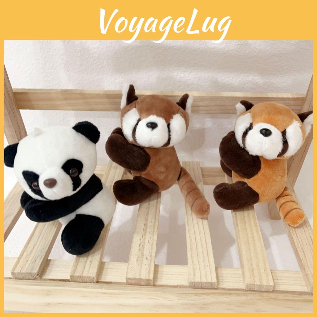 Cute Plush Panda And Raccoon Clip Plush Toys For Travel Gifts And Notes Holders