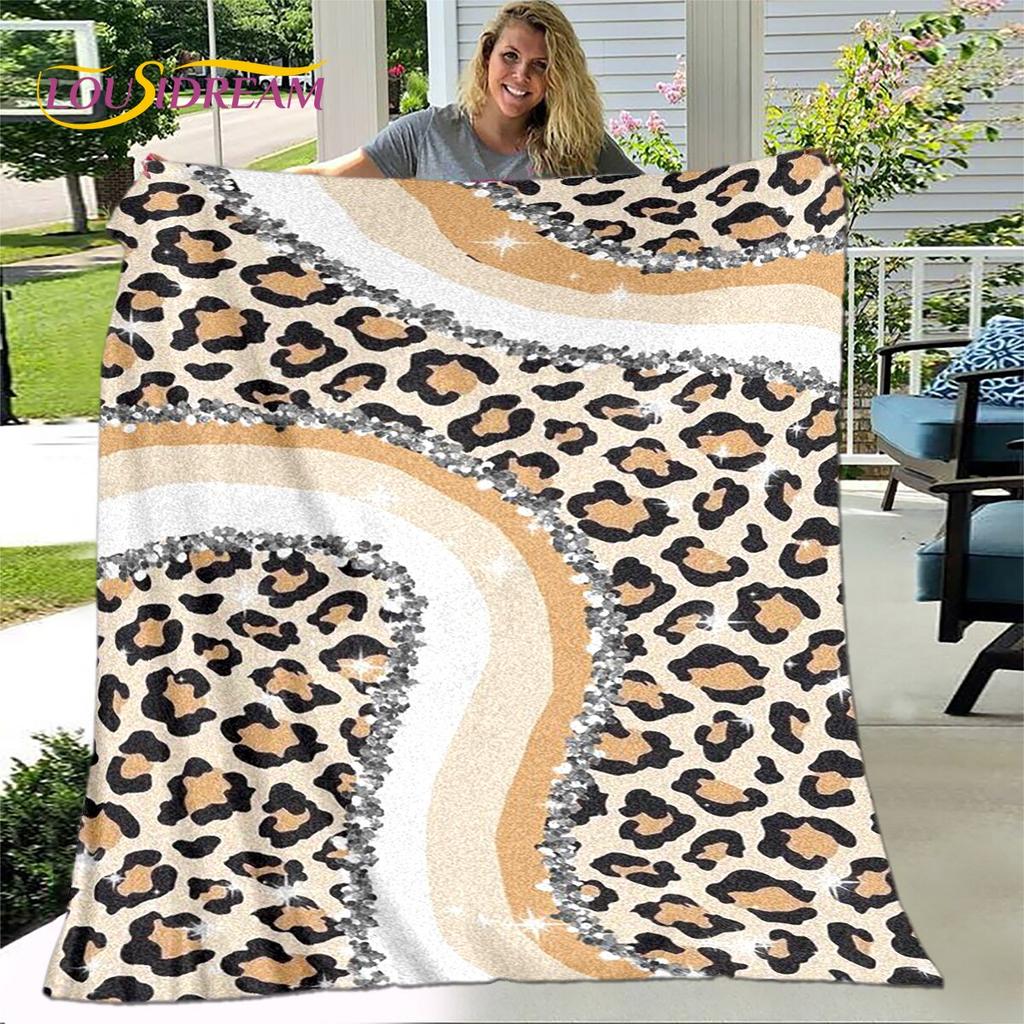 Классическое одеяло с леопардовым принтом, фланелевое одеяло, теплое одеяло для гостиной, спальни, кровати, дивана, подарок для путешествия