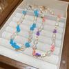 Korean Style Rice Bead Necklace Bead Flower Pearls Clavicle Chain Cute Daisy Bracelet  Women