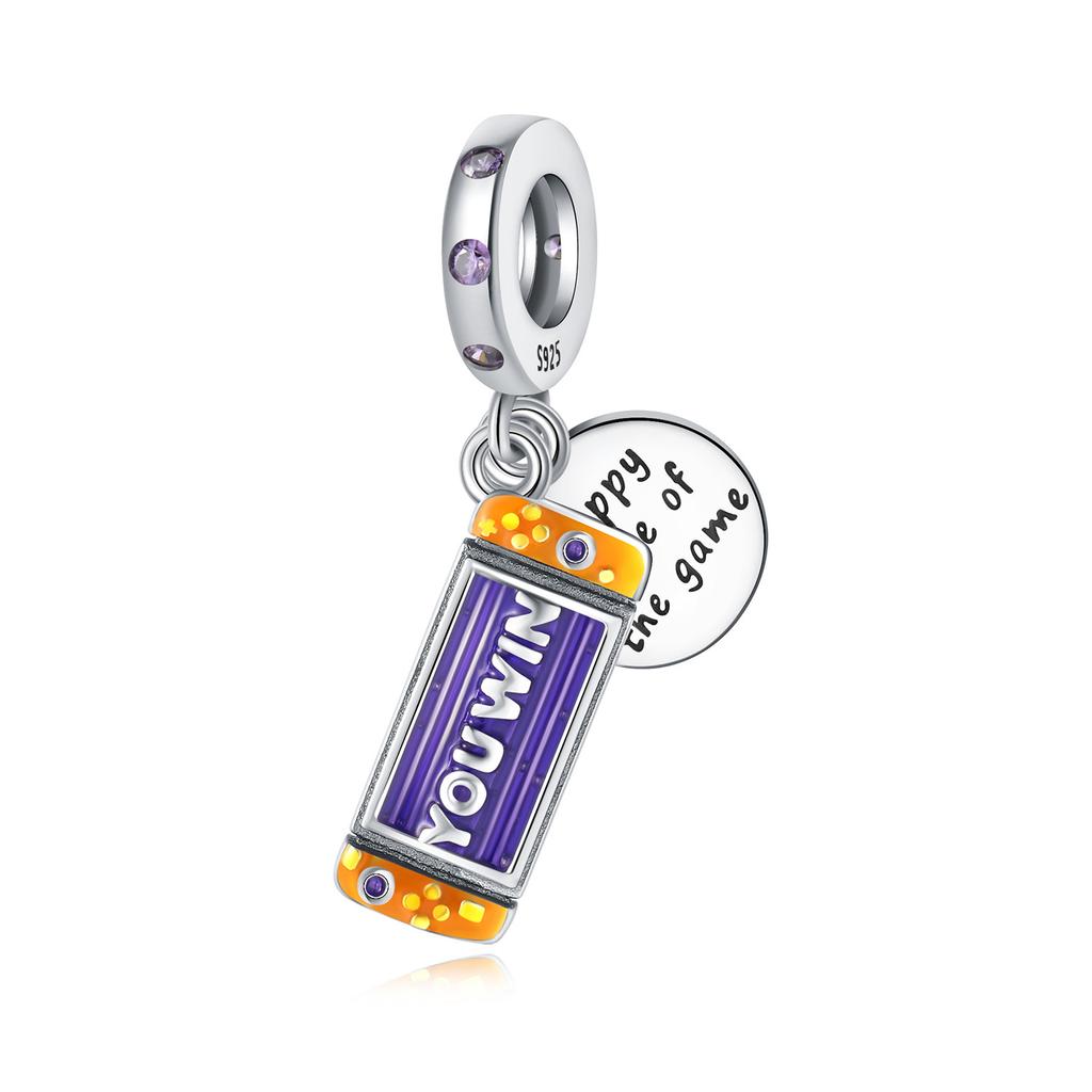 925 Silver Music Rock Pendants Bracelet Charms DIY Jewelry Party Beads Exquisite Festival Gifts Accessories for Women Men