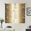 2 шт., шторы с принтом в виде золотистых скандинавских листьев - полузатемняющие - подходят для гостиной, спальни, кухни, для украшения дома