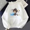 Genshin Impact Clothes Women Game Zhong Li Print Kawaii Hoodie Colors 12 Oversized Sweatshirts Anime Aesthetic Harajuku