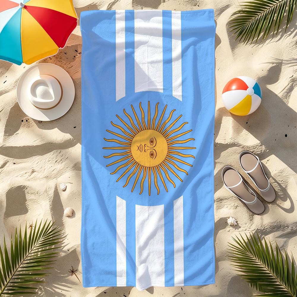 A-argentina Towel Large Quick-Drying Microfiber soft Beach Towel for Travel Fitness Sauna Bathing Camping