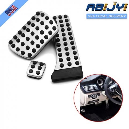 Accelerator Brake Parking Pedals Pad Cover For Mercedes Benz C E S GLK SLK CLS