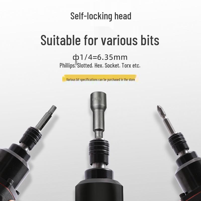 Industrial High-Torque Pneumatic Screwdriver for Woodworking with Hex Socket