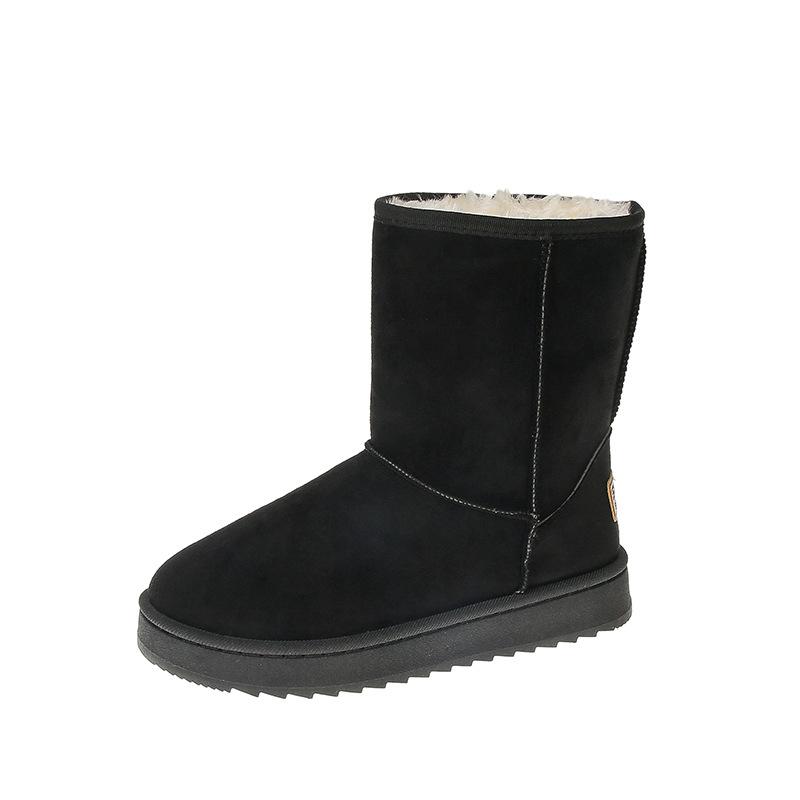 ГОРЯЧИЕ 2026 Зима Новые Высокие Модные Универсальные Теплые Толстые Снегоступы с Бантом Снегоступы Женские На Низком Каблуке Снегоступы