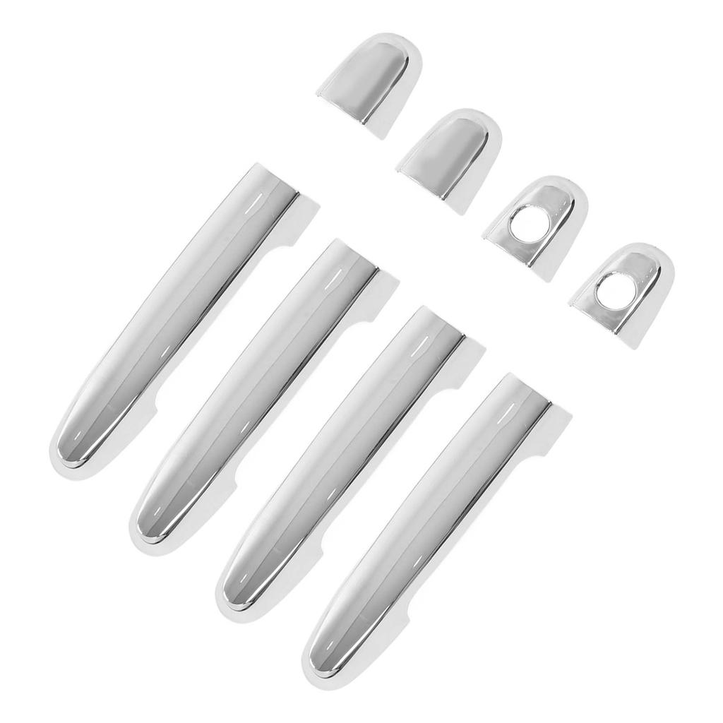 8 Pieces Chrome Exterior Door Handle Cover Trim Sticker Replacement for Hilux Vigo 2005?2014