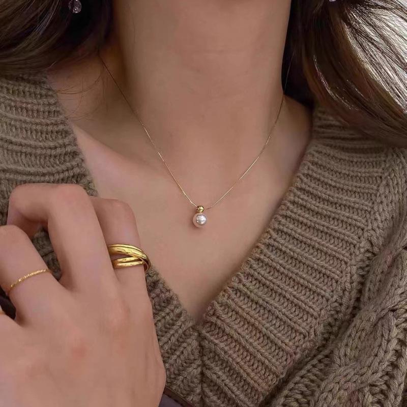 Жемчужное ожерелье женское нишевое легкое роскошное дизайнерское модное темпераментное цепочка на ключицу цепочка на шею цепочка на свитер цепочка из бисера