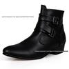 Autumn Men's Plus Size Pointed Toe Leather Ankle Boots - British Style Formal Casual High Top Shoes