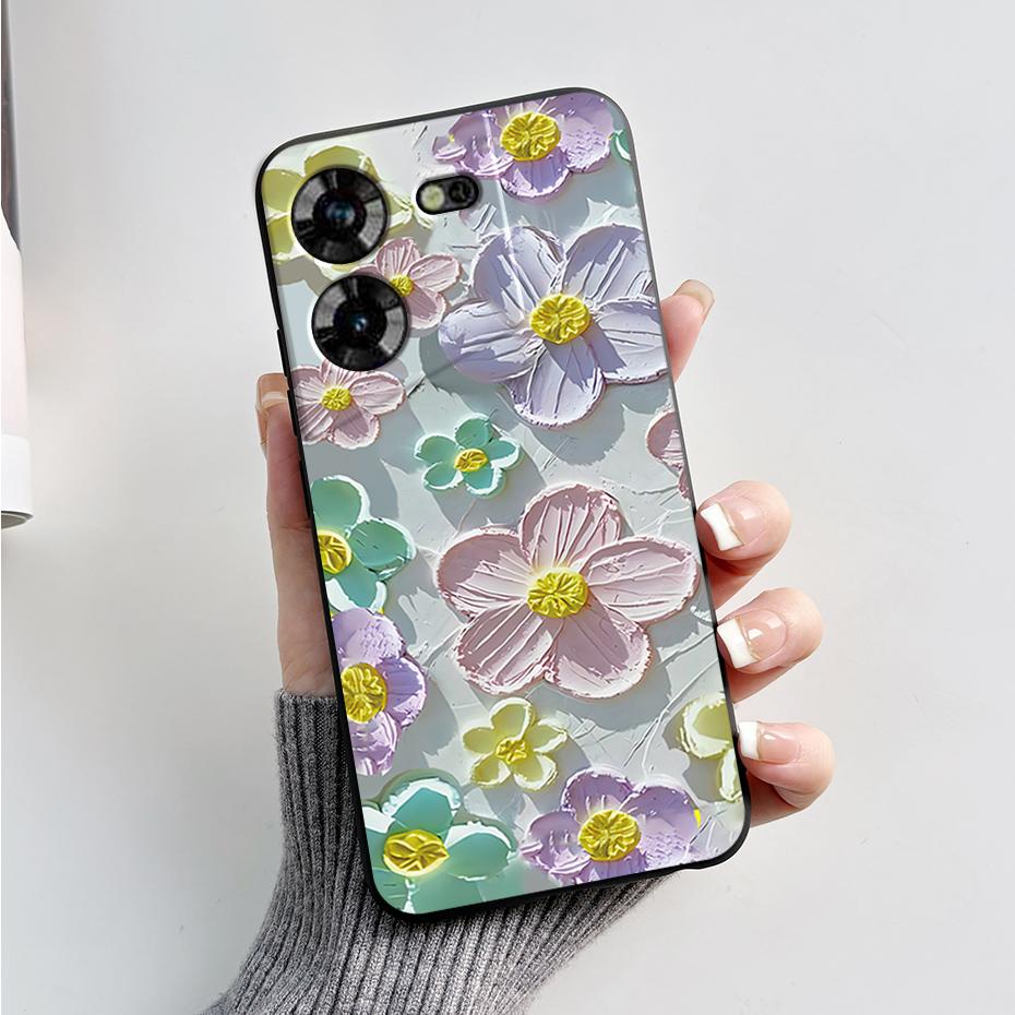 Чехол для Tecno Pova 5 LH7n Силиконовый чехол для телефона Стильный узор Тонкий Мягкий Черный Funda Чехол для Tecno Pova 5 4G 2023 Pova5 Capa