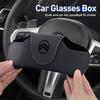 Leather Car Glasses Box Sunglasses Storage Holder For Citroen C4 C3 C1 C2 Berlingo Celysee Cactus Picasso Aircross Saxo Grand