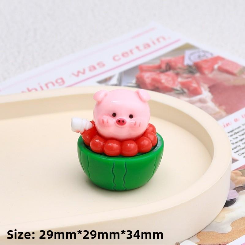3D Pig Food Play Cream Glue Смола Украшения Брелок для DIY Ювелирные Изделия