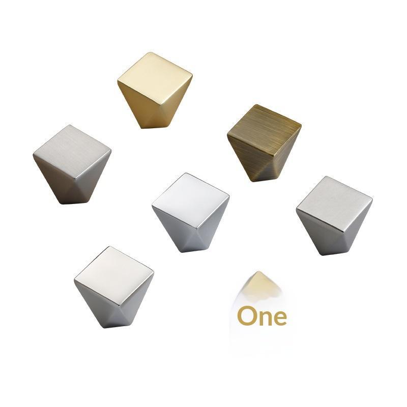 Geometric Design Drawer Cabinet Door Single-Hole Square Handles Solid Zinc Alloy Simple Furniture Wardrobe Small Handle