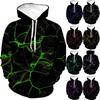 European and American Spring and Autumn Men's and Women's 3D Digital Printed Loose Fashion Casual Solid Color Hoodie