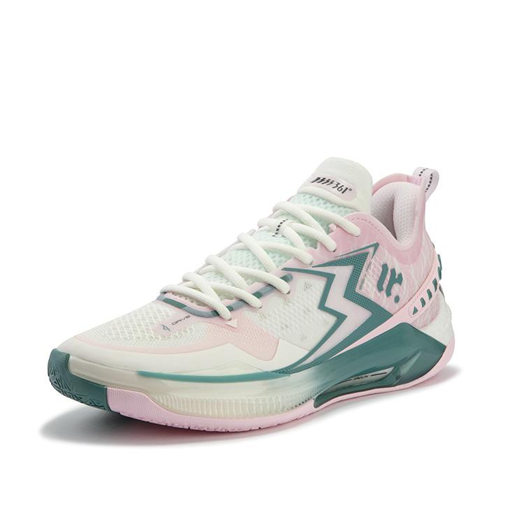 Новые баскетбольные кроссовки 361° BIG3 5.0 Quick PRO Мужские Низкие Белый/Чисто белый Розовый 672421111-12