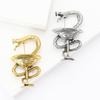 Retro Alloy Snake Holding Wine Glass Brooch Creative High-End Men'S And Women'S Suit Cardigan Corsage Jewelry Pin